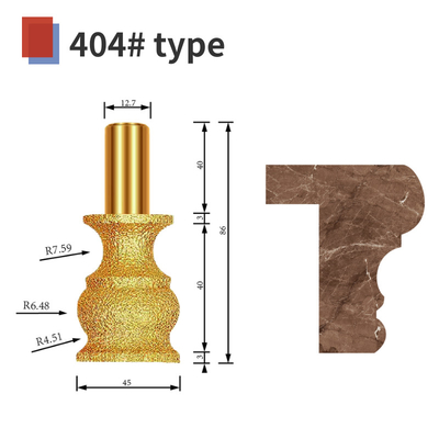 407#Chamfer router bit diamond marble stone granite CNC engraving tool 404# 416#