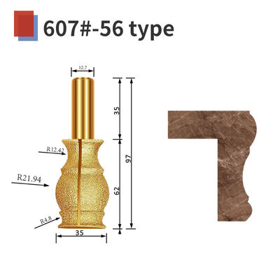 Chamfer router bit 607# diamond CNC engraving tool marble granite grinding