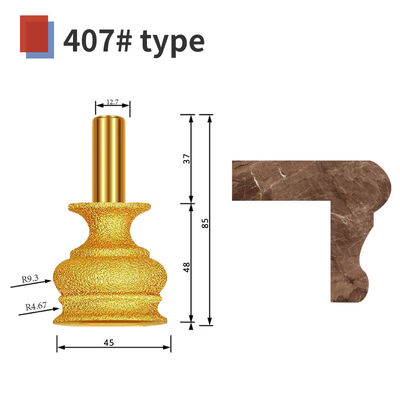 407#Chamfer router bit diamond marble stone granite CNC engraving tool 404# 416#