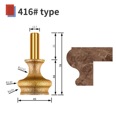 407#Chamfer router bit diamond marble stone granite CNC engraving tool 404# 416#