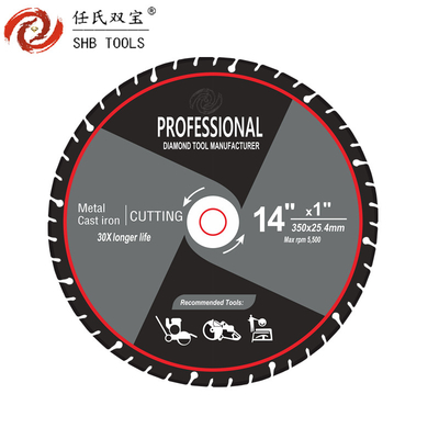 14" Diamond Cutting Saw Blade 16" Metal Steel Cast Iron Grinding For Road Rescue