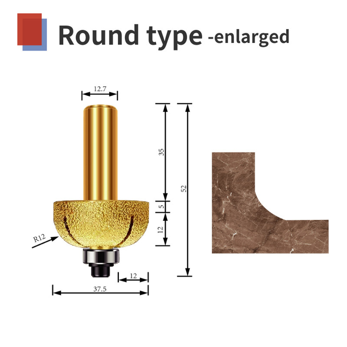 Вакуум бита маршрутизатора паял sutitable для CNC мрамора Grnite камня гравируя подгонянные 2